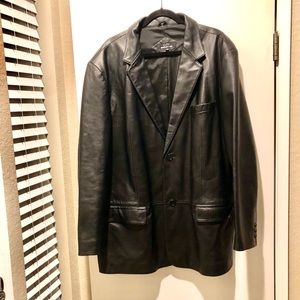 Men’s Black Leather Coat